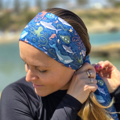 MermAid™ Headband | Deep Blue