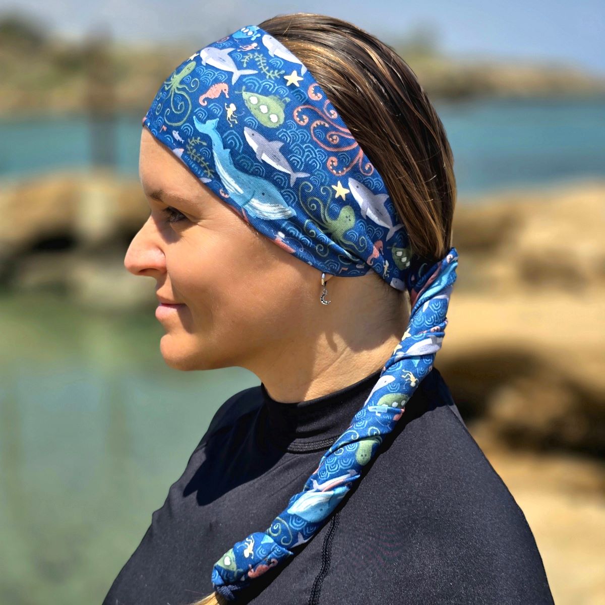 MermAid™ Headband | Deep Blue